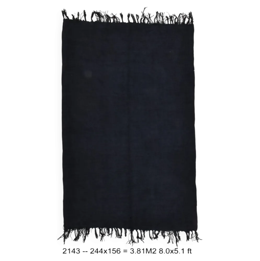 Tapis Blue Marine, Kilim Vintage en Laine 156x244 cm