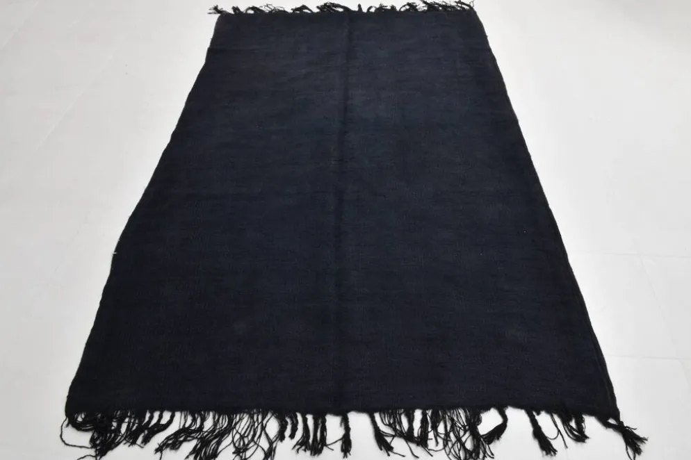 Tapis Blue Marine, Kilim Vintage en Laine 156x244 cm