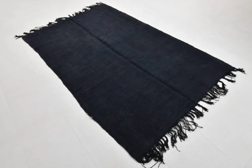 Tapis Blue Marine, Kilim Vintage en Laine 156x244 cm