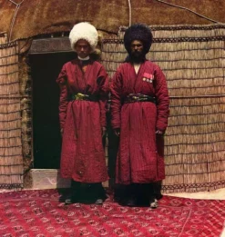 Tapis Boukhara Turkmène traditionnel noué à la main. Asie centrale