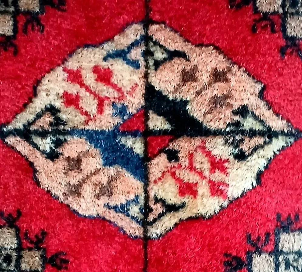Tapis Boukhara Turkmène traditionnel noué à la main. Asie centrale