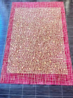 Tapis/carpet en bouclé abstrait organique design des années 1960, Tchécoslovaquie.