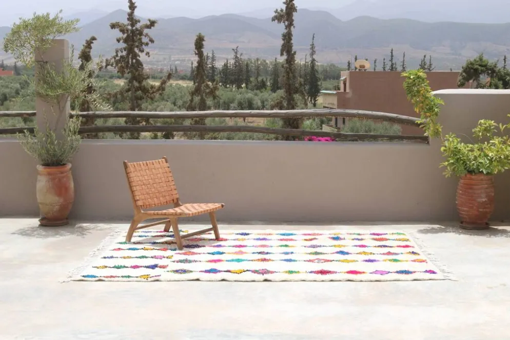 Tapis coloré fait main