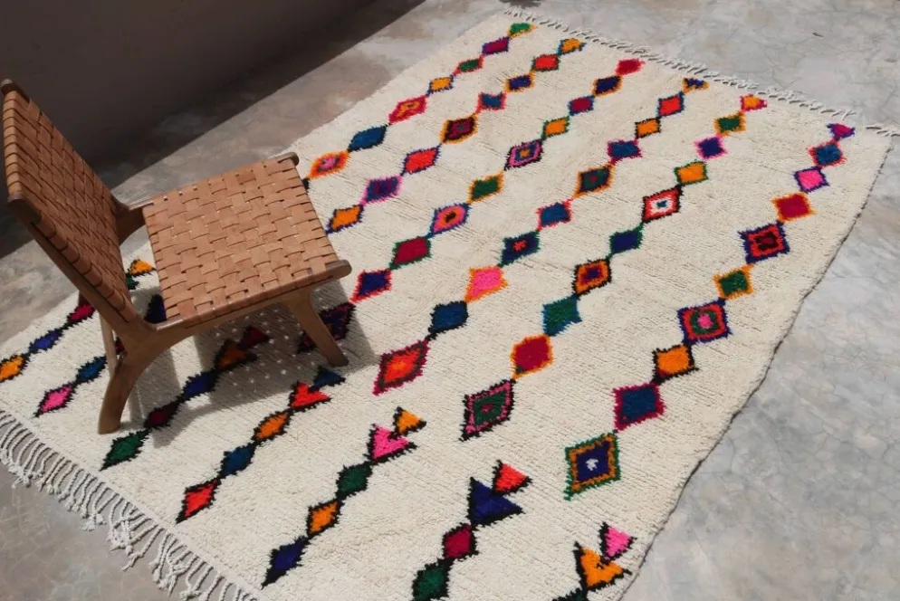 Tapis coloré fait main