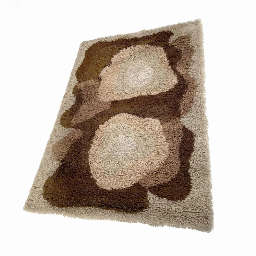 Tapis coloré psychédélique par Desso Pays-Bas Danemark 1970