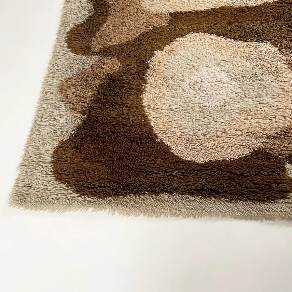 Tapis coloré psychédélique par Desso Pays-Bas Danemark 1970