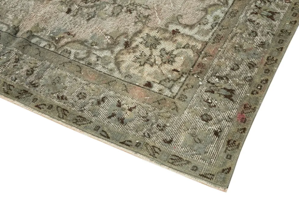 Tapis contemporain anatolien des années 1970 173 cm x 291 cm tapis gris fait à la main