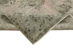 Tapis contemporain anatolien des années 1970 173 cm x 291 cm tapis gris fait à la main