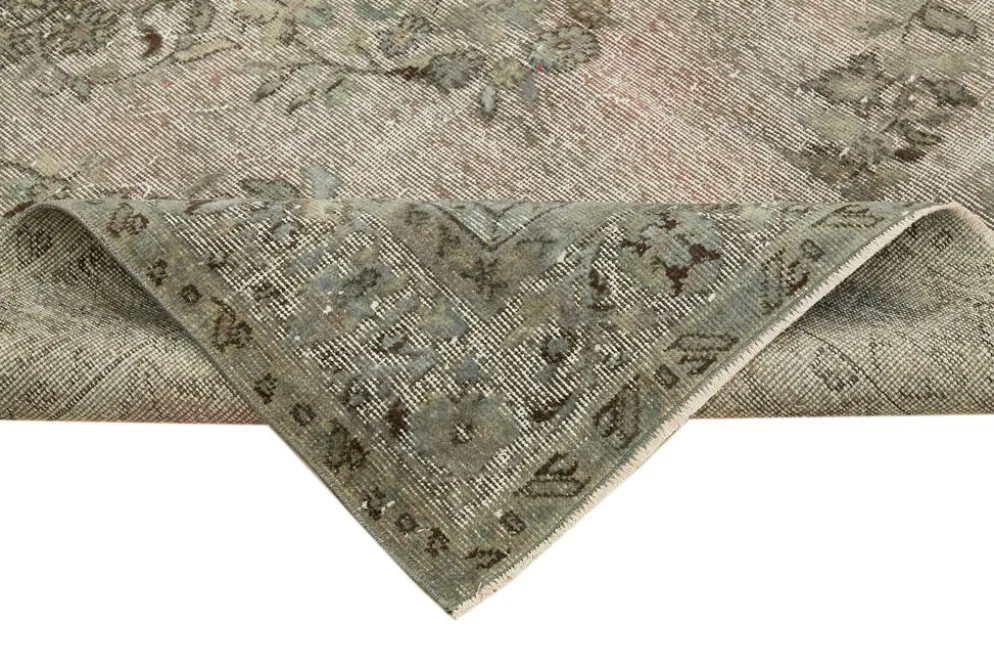 Tapis contemporain anatolien des années 1970 173 cm x 291 cm tapis gris fait à la main