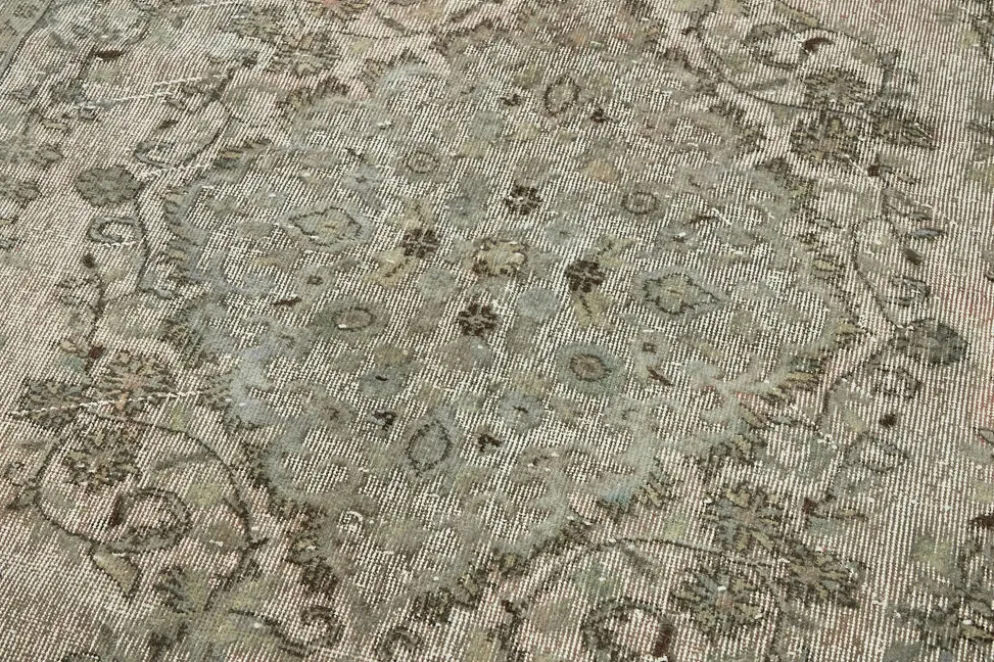 Tapis contemporain anatolien des années 1970 173 cm x 291 cm tapis gris fait à la main
