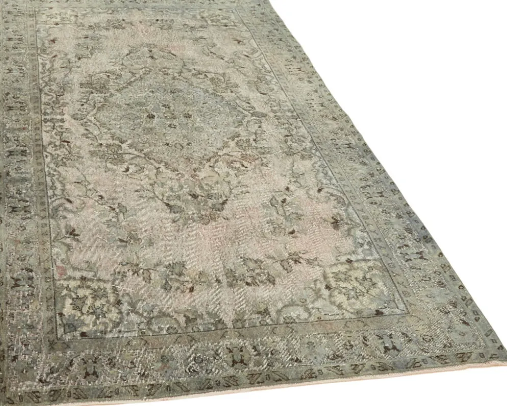 Tapis contemporain anatolien des années 1970 173 cm x 291 cm tapis gris fait à la main