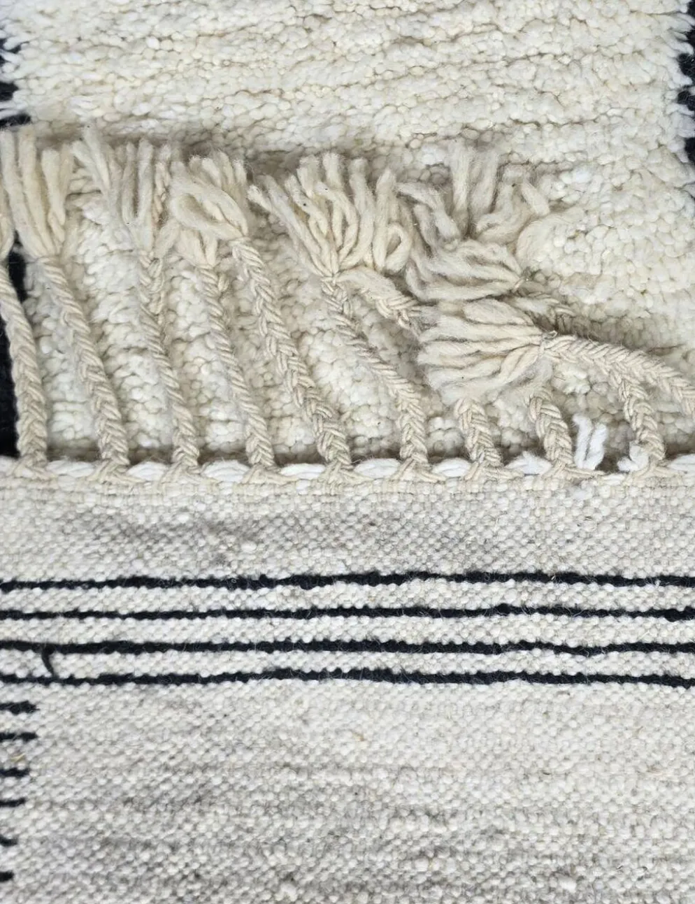 Tapis Corridor Blanc et Noir - 193 x 54 cm