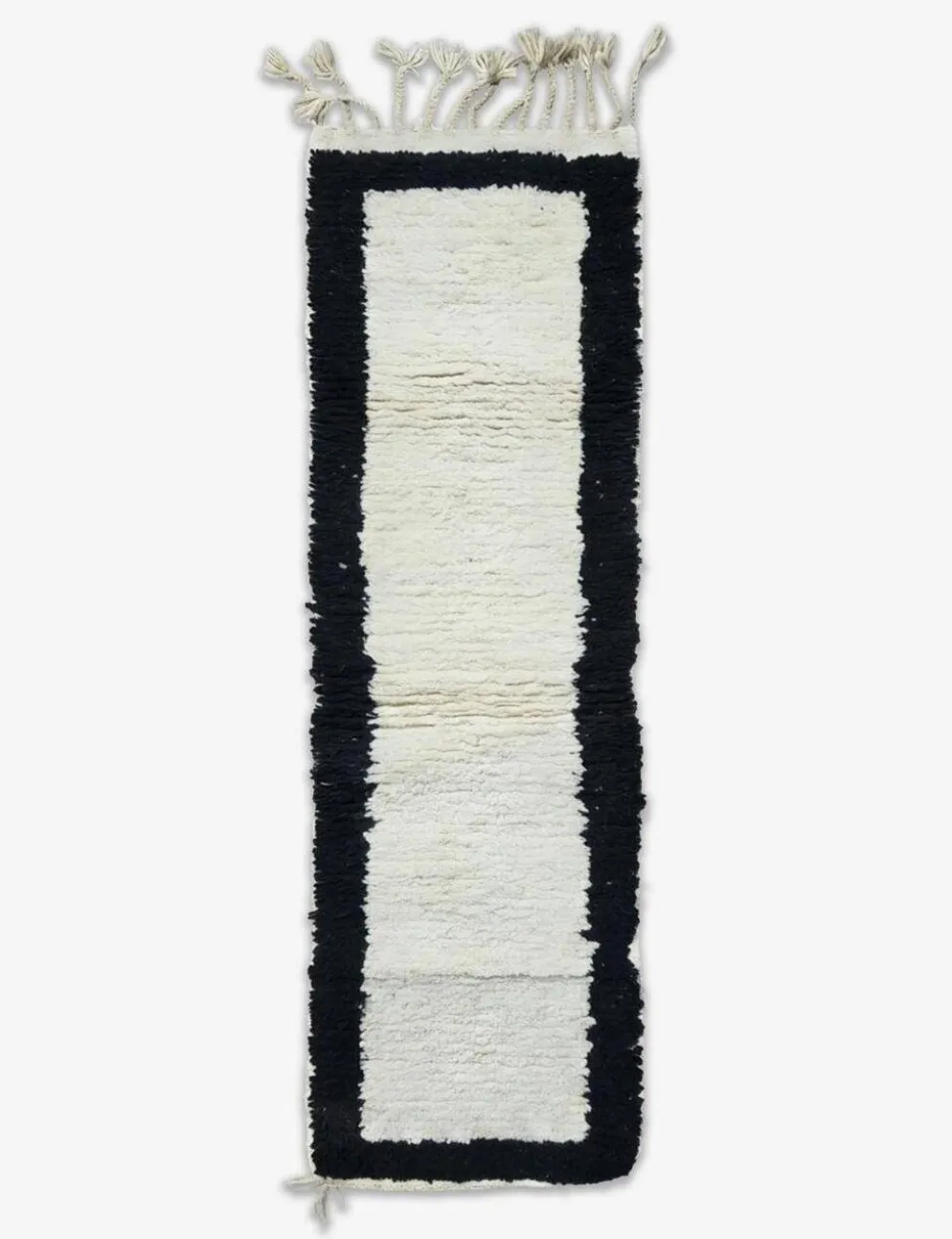 Tapis Corridor Blanc et Noir - 193 x 54 cm