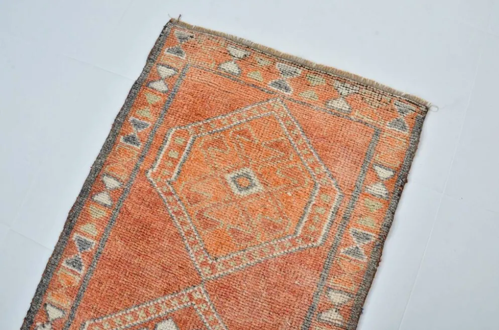 Tapis couloir Oushak vintage sku 3545