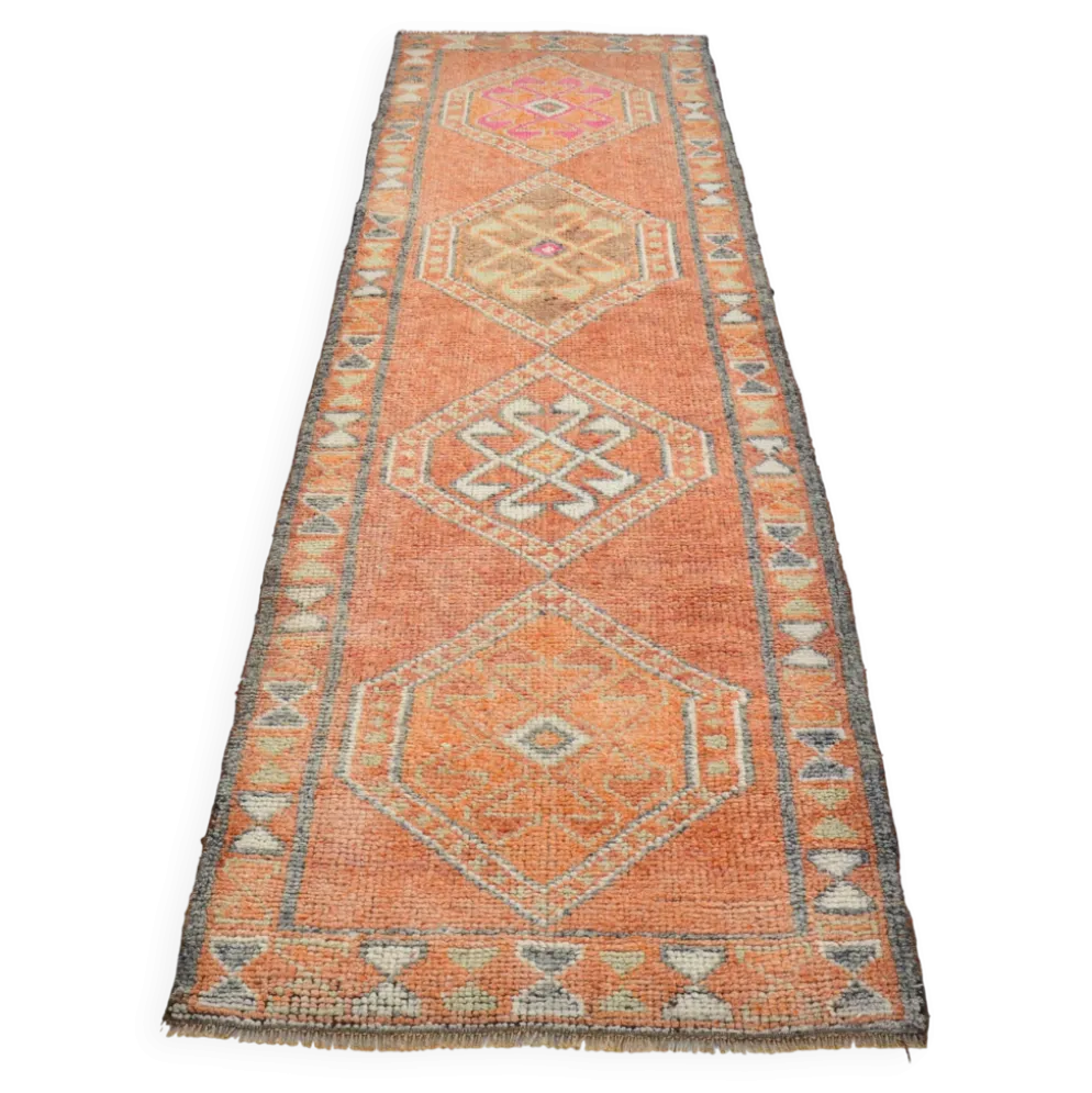 Tapis couloir Oushak vintage sku 3545