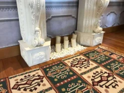 Tapis coureur kilim fait main au design traditionnel