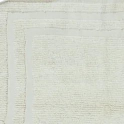 Tapis d'accent turc Tulu fait main vintage minimaliste en laine beige naturel