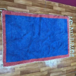 Tapis de atlas marocain bleu