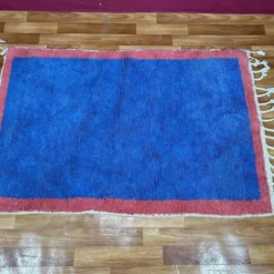 Tapis de atlas marocain bleu
