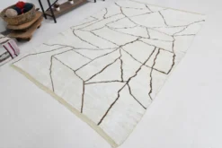 Tapis de chanvre beige scandinave 192x275Cm