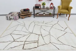 Tapis de chanvre beige scandinave 192x275Cm