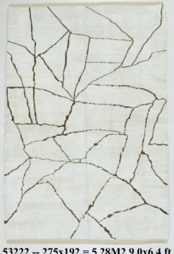 Tapis de chanvre beige scandinave 192x275Cm