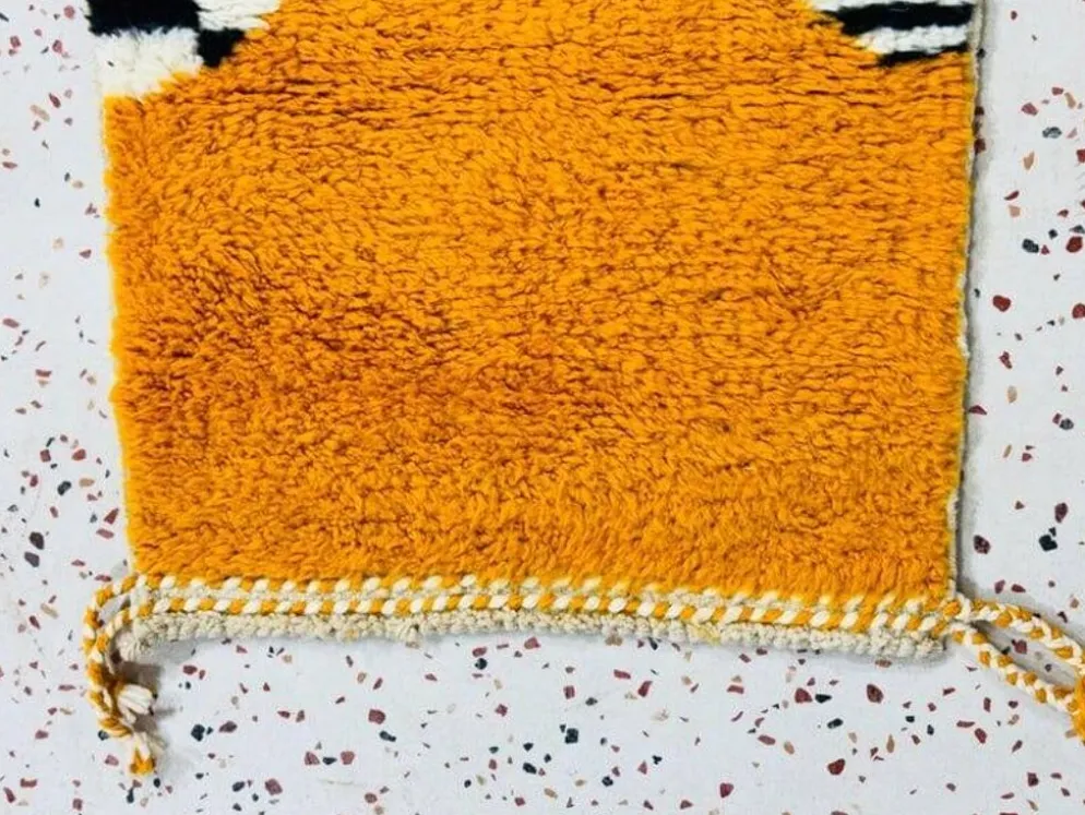 Tapis de couloir fait main traditionnelle à motifs colorés taille 76/300 cm