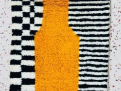 Tapis de couloir fait main traditionnelle à motifs colorés taille 76/300 cm