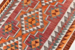 Tapis de couloir Kilim persan bordeaux vintage, 98 x 235 cm
