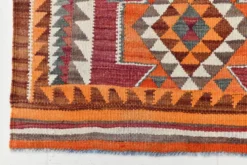 Tapis de couloir Kilim persan bordeaux vintage, 98 x 235 cm