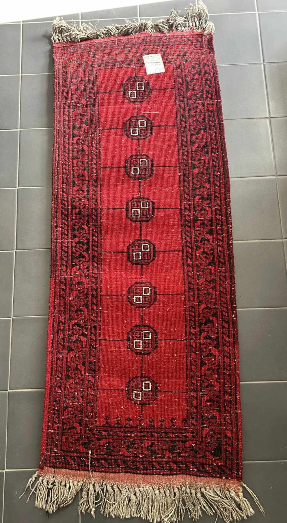 Tapis de couloir Ouzbek de Boukhara 55x140