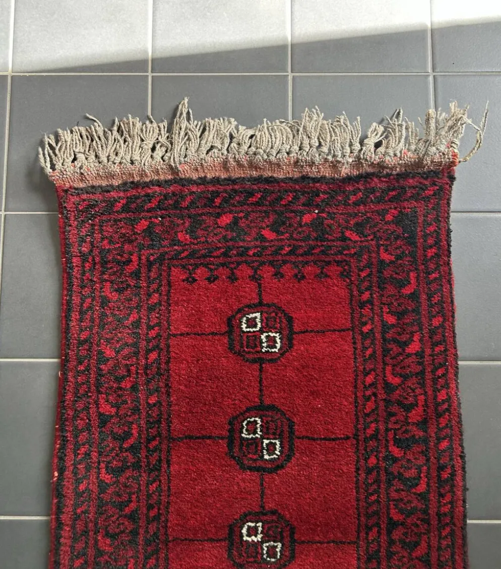 Tapis de couloir Ouzbek de Boukhara 55x140