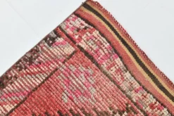 Tapis de couloir rouge cannelle 83 x 337 cm, tapis de couloir en laine turque, tapis ancien