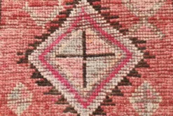 Tapis de couloir rouge cannelle 83 x 337 cm, tapis de couloir en laine turque, tapis ancien