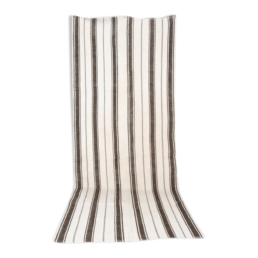 Tapis de couloir vintage en chanvre turc
