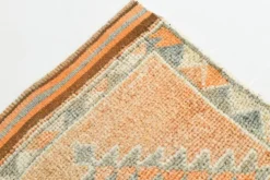 Tapis de couloir vintage géométrique orange doux 3x12, 81x378 cm