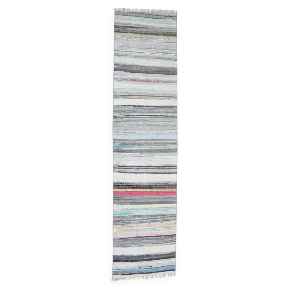 Tapis de couloir vintage Kilim 2x10, 71x297 cm