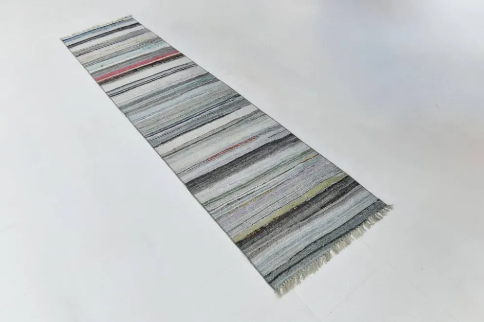 Tapis de couloir vintage Kilim 2x10, 71x297 cm