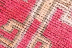 Tapis de couloir vintage tribal rose et rouge 3x10, 80x306 cm