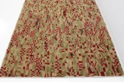 Tapis de design géométrique extraordinaire, années 1950