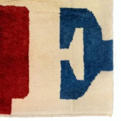 Tapis de la Saint-Valentin. Tapis moderne Pop Art 'AMOUR'. 100% Laine. Cadeaux de la Saint-Valentin.