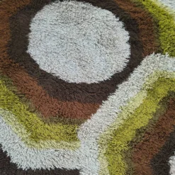 Tapis de luxe magnifique de l'ère spatiale des années 1970 par Desso avec étiquette d'origine.