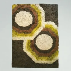 Tapis de luxe magnifique de l'ère spatiale des années 1970 par Desso avec étiquette d'origine.
