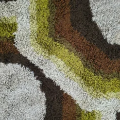 Tapis de luxe magnifique de l'ère spatiale des années 1970 par Desso avec étiquette d'origine.