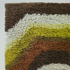 Tapis de luxe magnifique de l'ère spatiale des années 1970 par Desso avec étiquette d'origine.