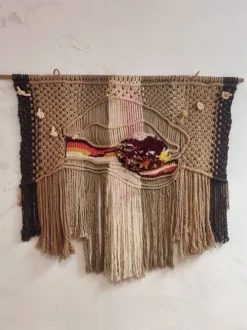 Tapis de macramé Espagne, années 1970.