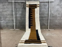 Tapis de passage en laine pure fait main traditionnelle taille 75/300 cm