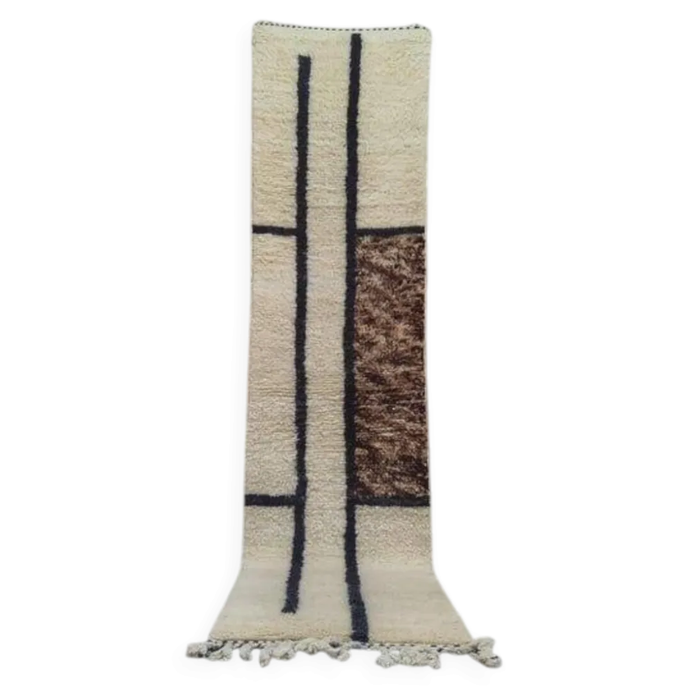 Tapis de passage marocain traditionnel artisanale 75/300 cm