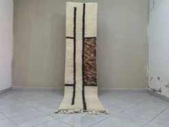 Tapis de passage marocain traditionnel artisanale 75/300 cm
