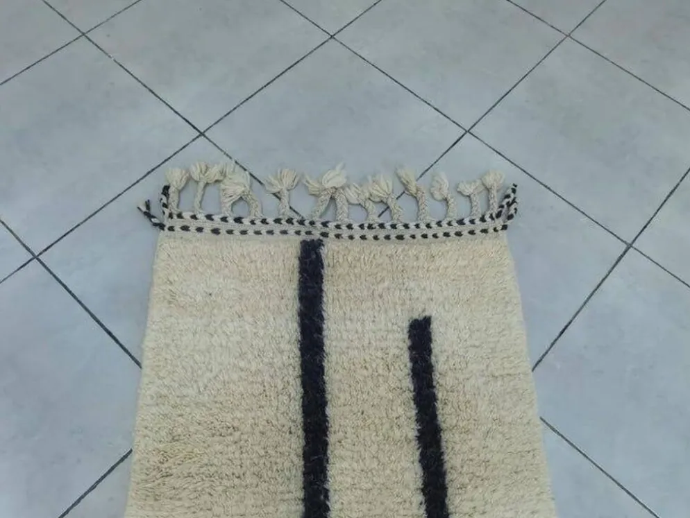 Tapis de passage marocain traditionnel artisanale 75/300 cm